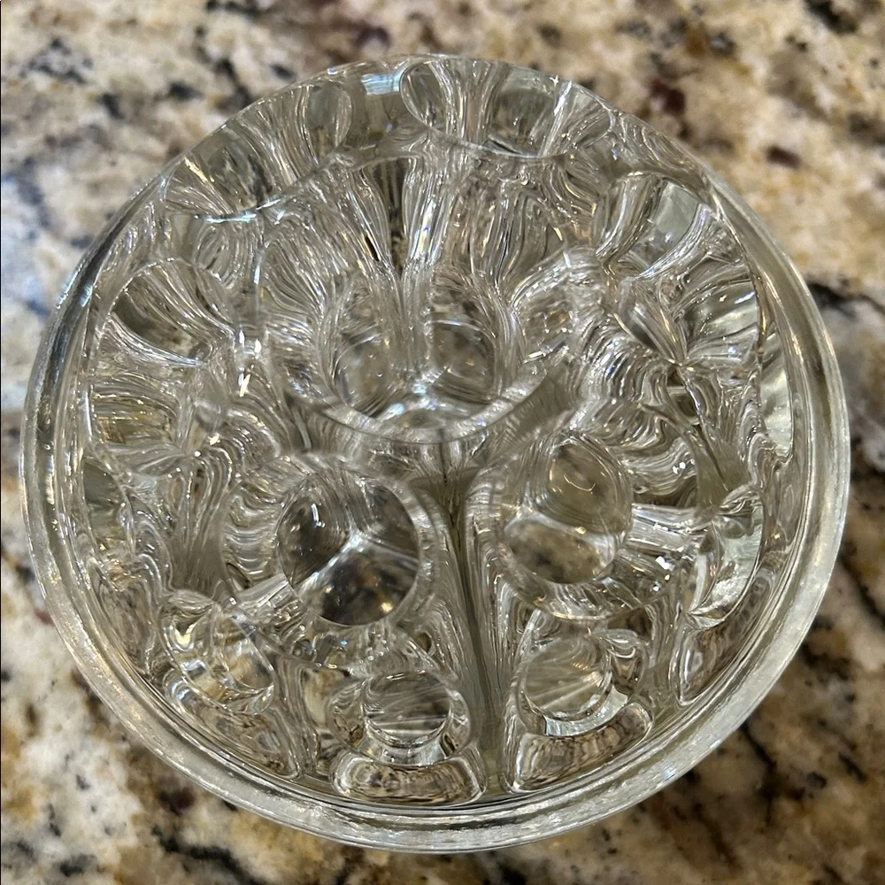 Vintage Reims VMC France clear glass flower frog designed for floral arrangement - Picture 3 of 10